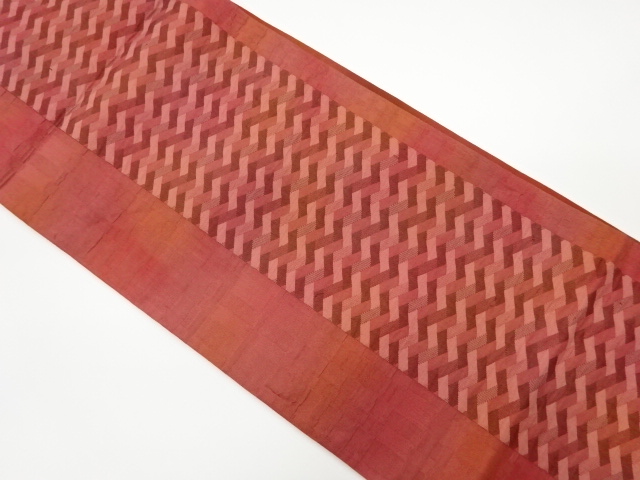 リサイクル　檜垣模様織出し洒落袋帯